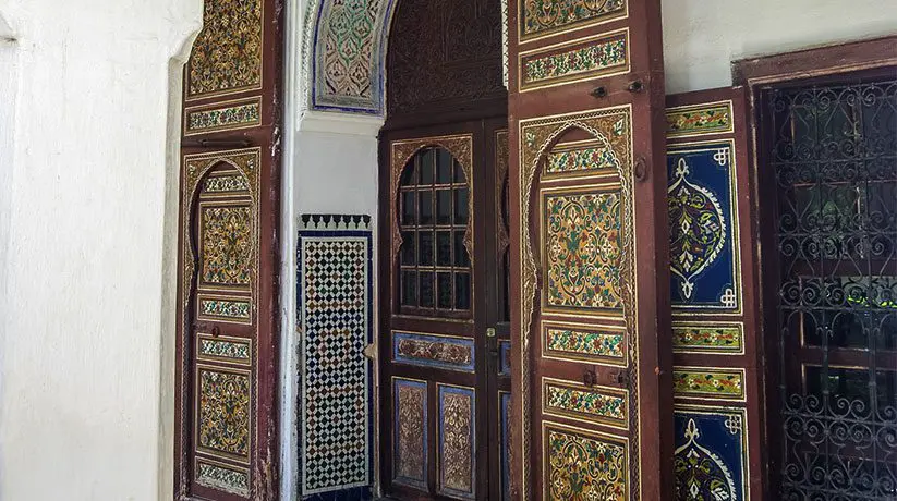 Dar Jamai Museum in Meknes, a 19th-century palace with traditional Moroccan crafts